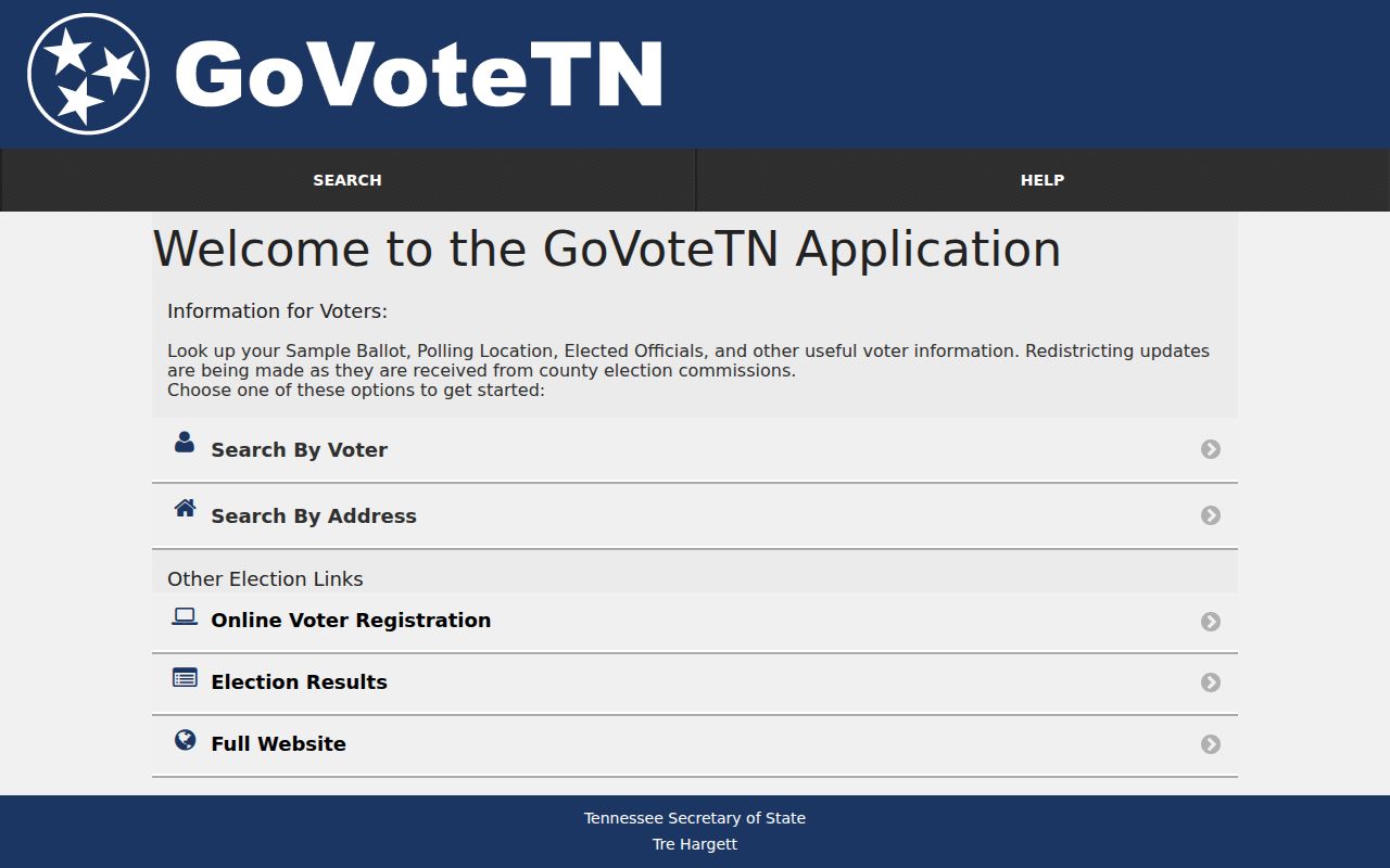 Collierville residents directory GoVoteTN voter and address search